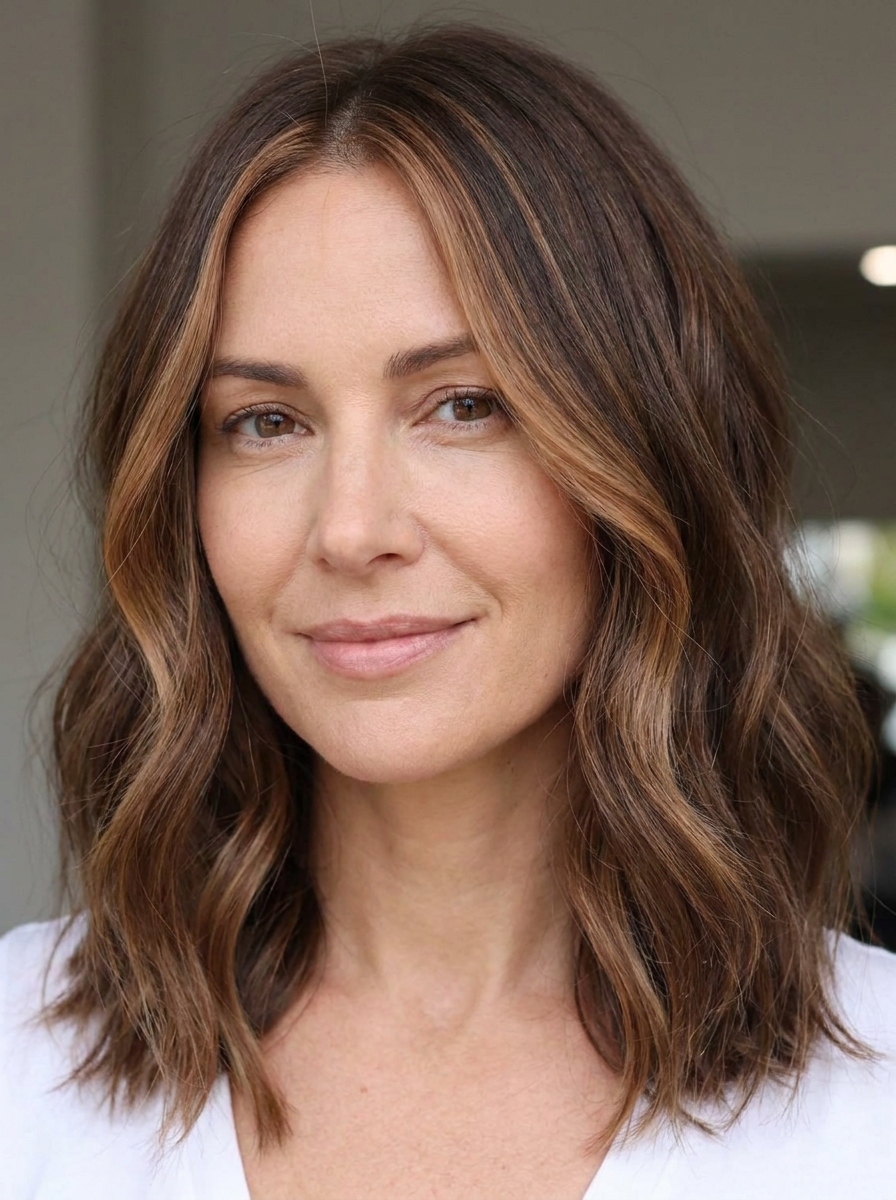 Caramel Face-Framing Highlights als Caramel Brown Hair Inspiration 2026